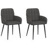 vidaXL Ēdamkrēsli 2 pcs Mākslīgā āda Melns 57 x 50 x 85 cm