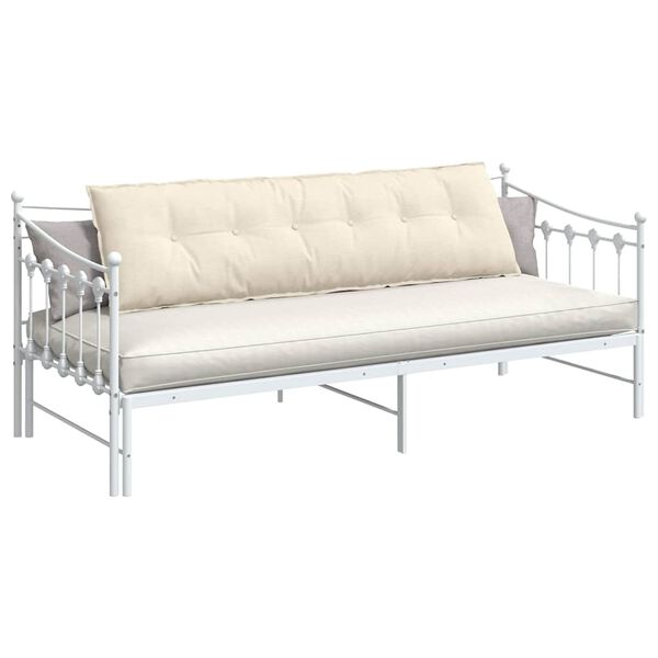 vidaXL Atpakaļ spilvens Krēmkrāsa 180 x 50 cm Korduroja audums