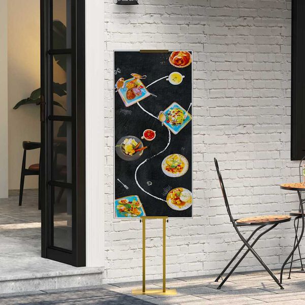 vidaXL Izstāžu stendi 2 pcs Zelts 30 x 23,5 x 210 cm Tērauds