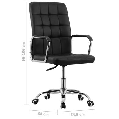 vidaXL biroja krēsls, melns audums