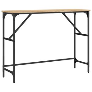 vidaXL konsoles galdiņ&scaron;, koka krāsa, 100x32x75 cm, inženierijas koks