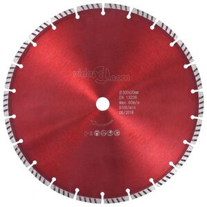 vidaXL dimanta grie&scaron;anas disks, ar turbo, tērauds, 300 mm