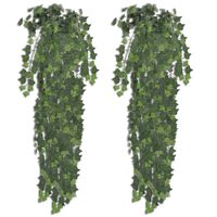 2 Mākslīgie Efejas Krūmi 90 cm Zaļi