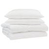 vidaXL Vasaras segas ar spilvenu 3 pcs Balts Mikro&scaron;ķiedra