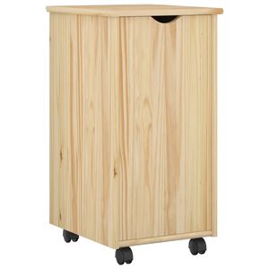 vidaXL Rito&scaron;ais skapis ar riteni Brūna 34 x 39 x 65,5 cm Cieta priede
