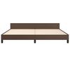 vidaXL gultas rāmis ar galvgali bez matrača, brūns, 200x200 cm