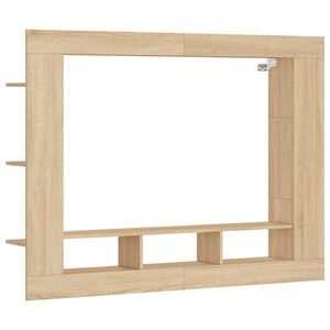 vidaXL TV skapītis, ozolkoka krāsa, 152x22x113 cm, inženierijas koks