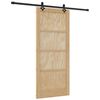 vidaXL Slīdo&scaron;ās durvis Dabiska un melna 86 x 198,5 cm