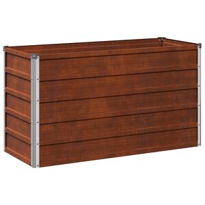 vidaXL Paaugstināta dārza gulta Rūsa 100 x 40 x 55 cm kārtains