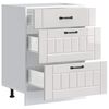 vidaXL virtuves pamatnes skapītis "Lucca", spīdīgi balts, inženierkoks