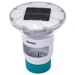 Bestway Peldo&scaron;ā saules gaisma ar LED sloksnēm Balts &Oslash; 7,6 cm PC un ABS