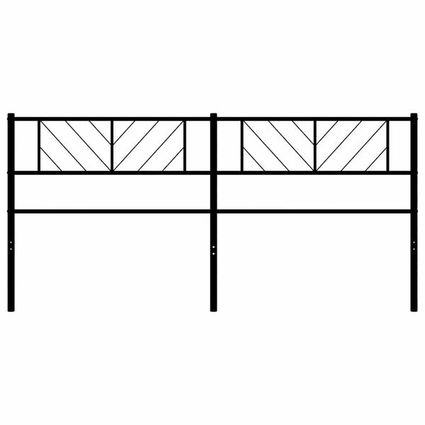 vidaXL rezerves galvgalis, metāls, melns, 200 cm