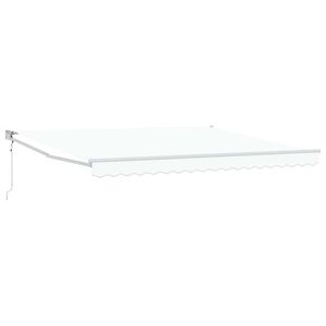 vidaXL Markīze Balts 400 &times; 300 cm Poliesters un metāls