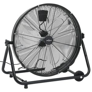 vidaXL industriāls ventilators, 60 cm, 172,5 W, melns