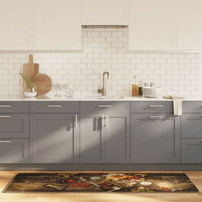 vidaXL virtuves paklājs, 60x180cm, daudzkrāsains, mazgājams, neslīdošs