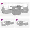 vidaXL 6-daļīgs dārza dīvāna komplekts, matrači, bē&scaron;a PE rotangpalma