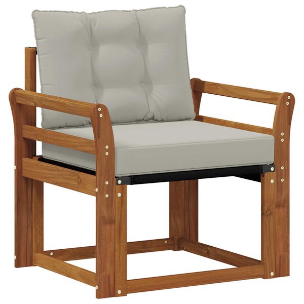 vidaXL Āra dīvānu komplekts Cieta akācijas koks un tekstilēns