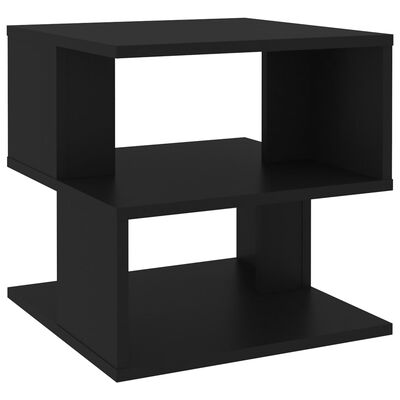 vidaXL galdiņš, melns, 40x40x40 cm, skaidu plāksne