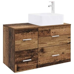 vidaXL Vannas istabas mēbeļu komplekts 2 pcs Vecs koks