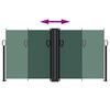 vidaXL izvelkama sānu markīze, tum&scaron;i zaļa, 120x600 cm
