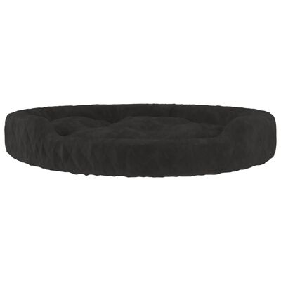 vidaXL suņu gulta, melna, 90x70x23 cm, plīšs