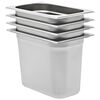 vidaXL Gastronorm trauki, 4 gab., GN 1/4, 200 mm, nerūsējo&scaron;s tērauds