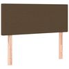 vidaXL atsperu gulta ar matraci, LED, tum&scaron;i brūns audums, 90x190 cm