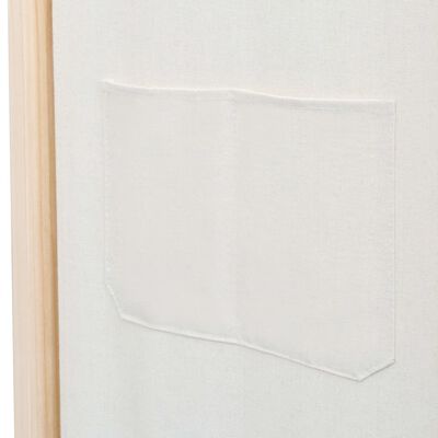 vidaXL 4-paneļu istabas aizslietnis, 160x170x4 cm, krēmkrāsas audums