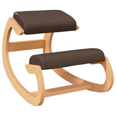 vidaXL krēsls ar ceļu atbalstiem, brūns, 55x84x55 cm, bērza saplāksnis