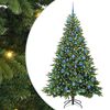 vidaXL Mākslīgā Ziemassvētku eglīte su 300 LED Zaļa 180 cm PE un PVC