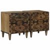 vidaXL Nakts skapītis 2 pcs Brūna 40 x 33,5 x 46 cm Cieta mango koksne