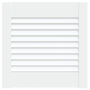 vidaXL Louverētas durvis Balts 39,5 x 39,4 cm Priedes masīvkoks