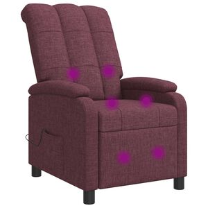 vidaXL Masāžas atzveltnes krēsls Violeta Audums