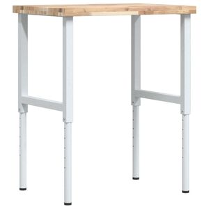 vidaXL darbagalds, 80x60x(73-99,5) cm, akācijas masīvkoks, taisnstūra