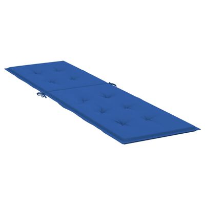 vidaXL atpūtas krēsla matracis, koši zils, (75+105)x50x3 cm