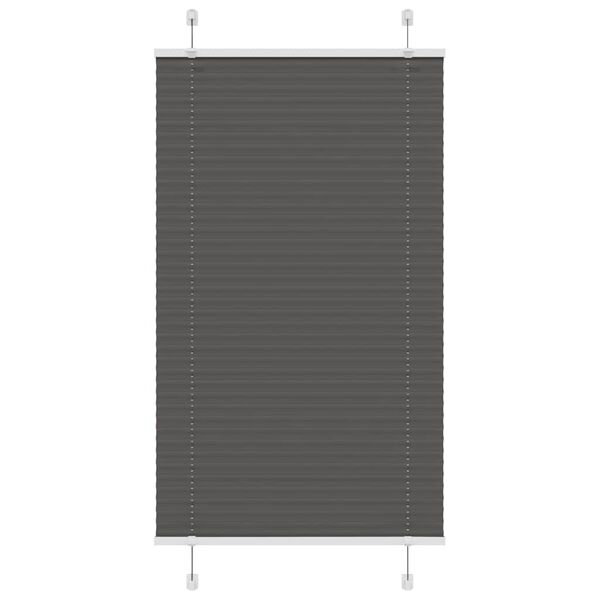 vidaXL kroku žalūzija melna 75x150 cm auduma platums 74,4 cm