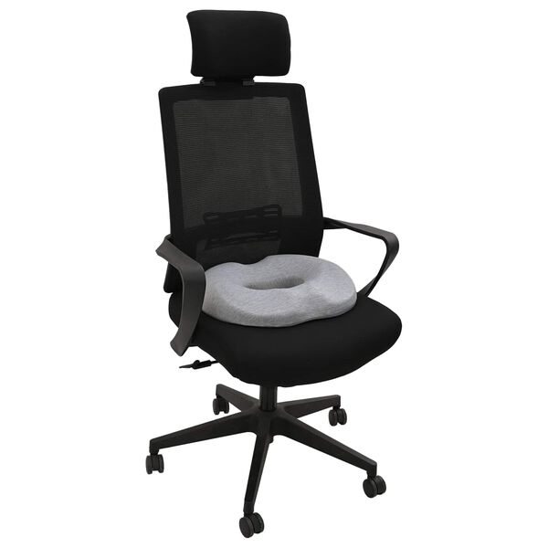 vidaXL Sēdvietas spilvens Gai&scaron;i pelēks 42 x 36,5 x 8 cm Atmiņas putas