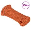 vidaXL laivu virve, oranža, 3 mm, 500 m, polipropilēns