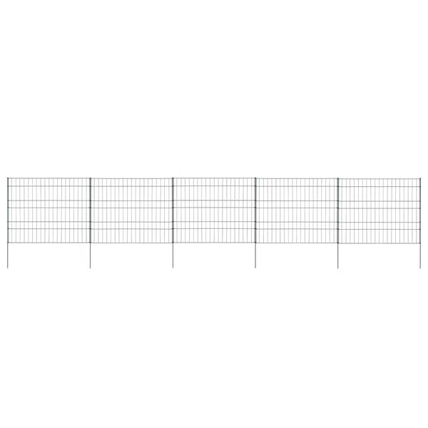 vidaXL dārza žoga komplekts, zaļ&scaron;, 99,6x79,8 cm