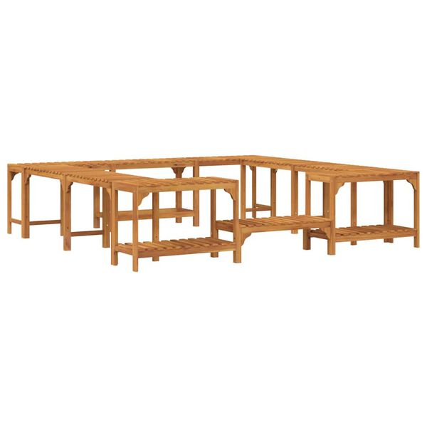 vidaXL Kvadrātveida Āra Karstā Vannas Aizvars Brūna 230 x 230 cm