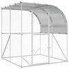 vidaXL Vistu kūts Sudraba 200 x 200 x 215 cm Cinkota tērauda