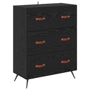 vidaXL Drīzā rokas Melnais Ozols 69,5 x 34 x 90 cm Inženierijas koks