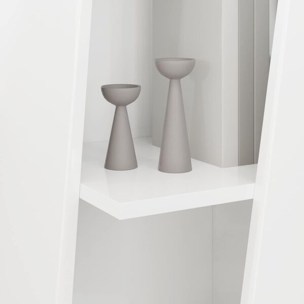 vidaXL Sānu plaukts Augsta spīduma baltā krāsa 33 x 32 x 100,5 cm