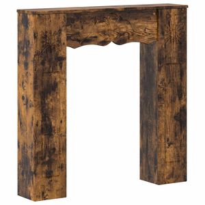 vidaXL Kamīna rāmis Kūpināts ozols 102 x 20 x 102 cm Inženierijas koks