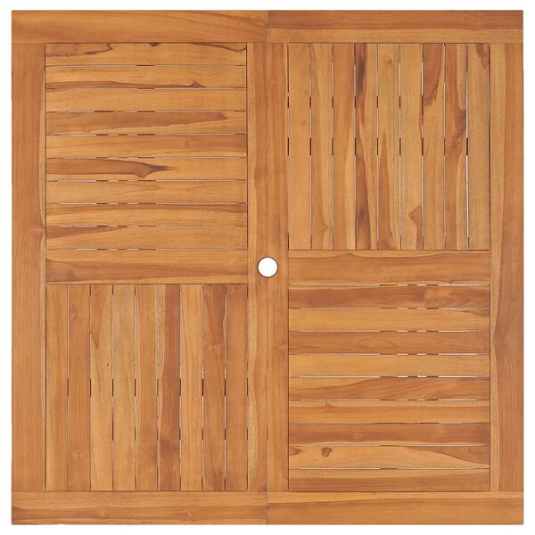 vidaXL dārza ēdamgalds, 110x110x75 cm, masīvs tīkkoks