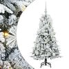 vidaXL Mākslīgā Saliekamā Ziemassvētku Egle Balts 120 cm PE un PVC