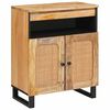 vidaXL Puse Brūna 60 x 33 x 75 cm Cieta mango koksne