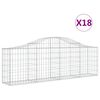 vidaXL arkveida gabiona grozi, 18 gb., 200x30x60/80 cm, cinkota dzelzs