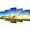 vidaXL Modulārā Foto Glezna Saulespuķe 200 x 100 cm