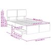vidaXL Gultas rāmis ar atvilktni Melns 120 x 200 cm Inženierijas koks